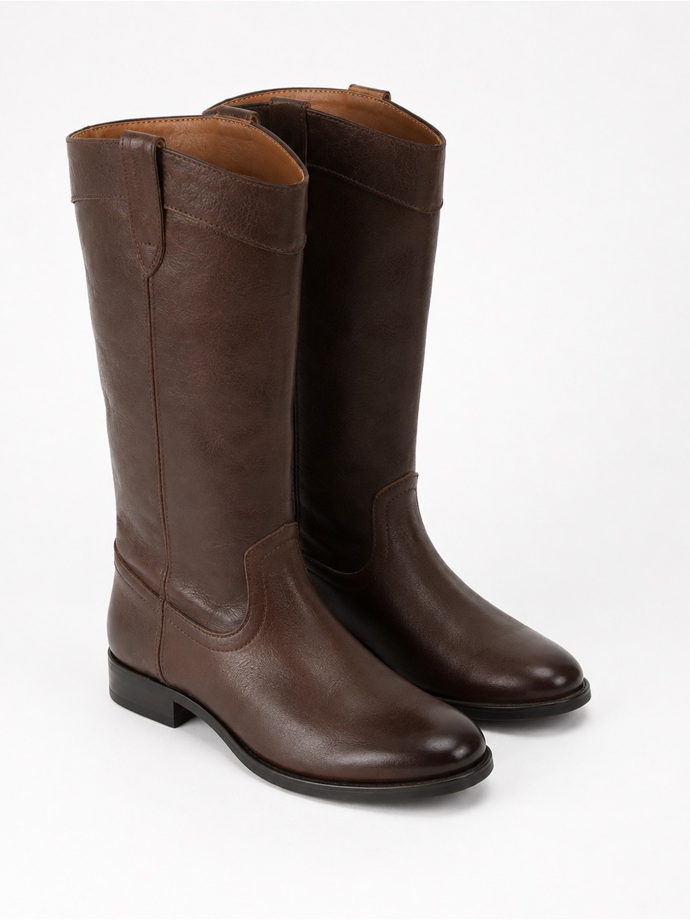 Frye Melissa Brown Leather Knee-High Riding Boots